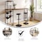 Flash Furniture Jura Metal Bar and Wine Table w/2 Slanted Shelves for Bottle Storage and Hanging Glass, Black Frame NAN-F-HY-B23102-BLKBRN-GG - alternate 8
